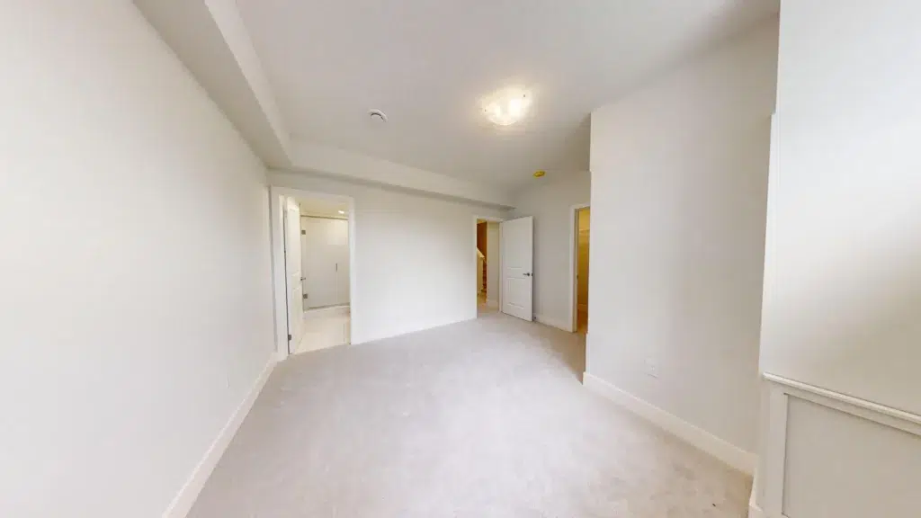 Finished bedroom in an Ironstone townhome