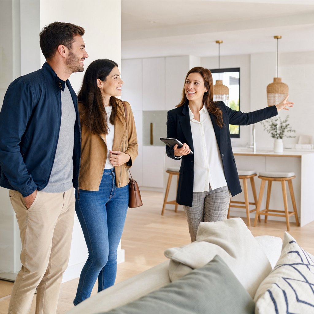 Touring a model home with an Ironstone representative