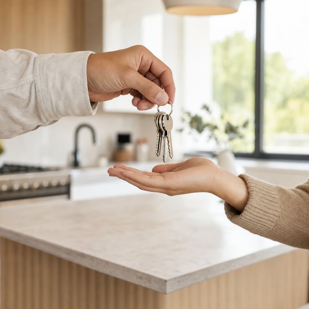 Keys handed over on closing day